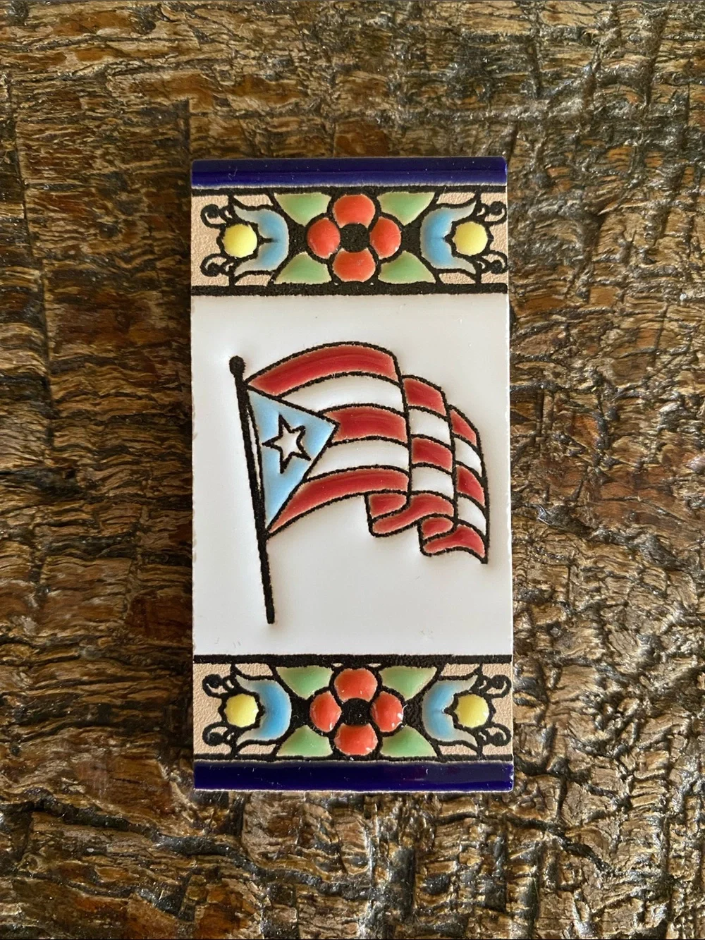 🇵🇷Puerto Rico🇵🇷Miniature Ceramic Flag Tile - Picture 3 of 6